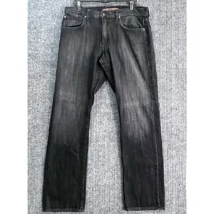 Agave Denim Waterman Relaxed Straight Jeans Faded Black USA Made Mens 36x32